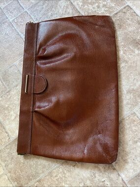 Brown Leather Phillippe Clutch Purse